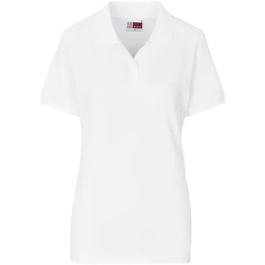 Ladies Houston Stretch Golf Shirt White Front